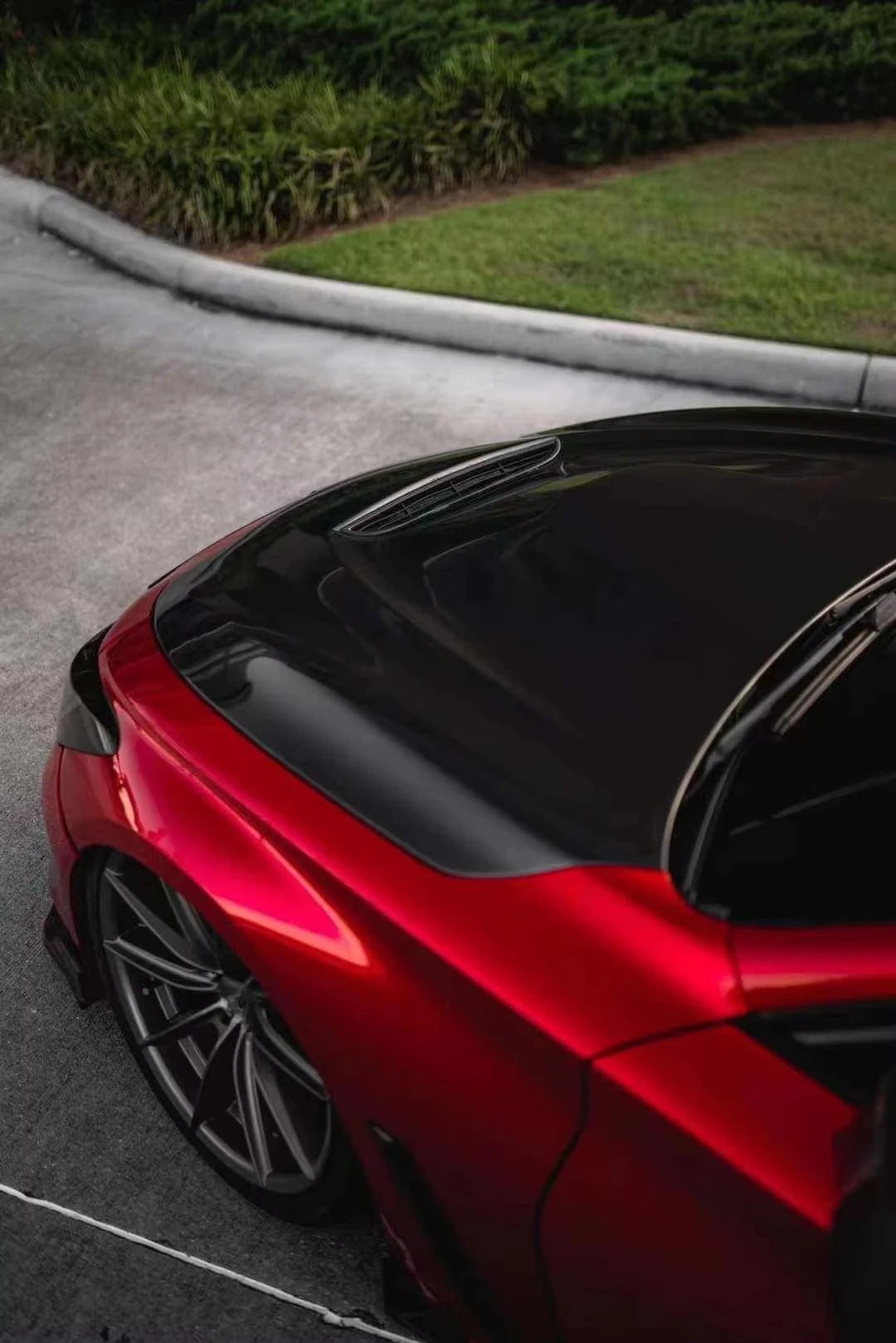 For Q60 GTS Style Carbon Fiber Engine Cover Highly Durable Universal Fitment Bonnet Engine Hood